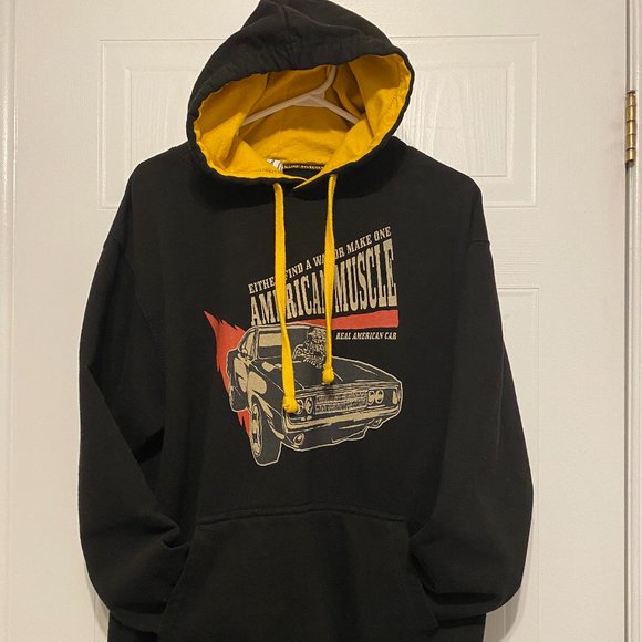 Just Hoods Hooded Muscle Car Sweatshirt Hoodie  Men's Size Large ( 16 A ) - Picture 1 of 6